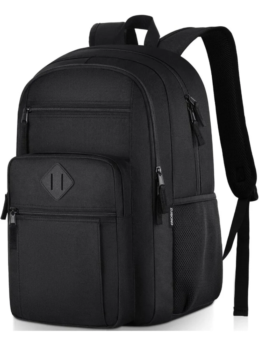 Lightweight Unisex Black Backpack for School & Travel, Fits 15.6